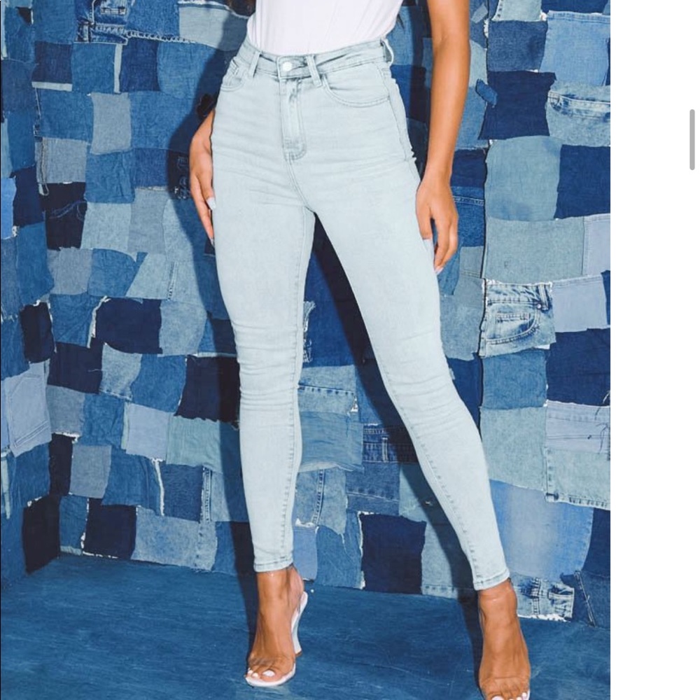 New high waisted denim jeans skinny well fitted - Picture 1 of 1